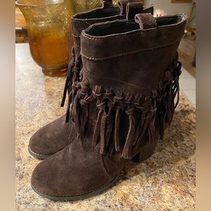 Sbicca Vintage suede brown tassel boot size 7.5